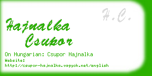 hajnalka csupor business card